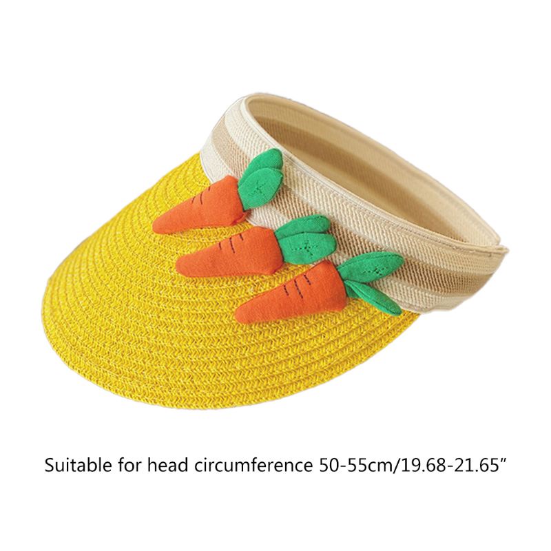 Mũ Lưỡi Trai Hở Chóp Chống Nắng Họa Tiết Trái Cây Hoạt Hình Dễ Thương Cho Bé