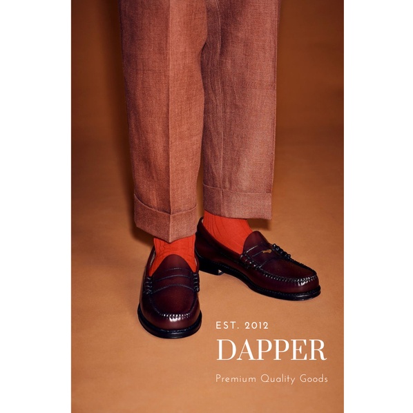 Vớ Tất Cam cao cổ sọc gân cá tính nổi bật