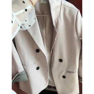 áo blazer tay kẻ