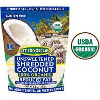 Vụn dừa hữu cơ ít béo Let's do túi 250g