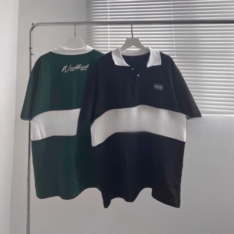 Áo Polo Unisex Mẫu W.Z.S Và Các Mẫu Cổ Đức Form Rộng Ulzzang Nam Nữ