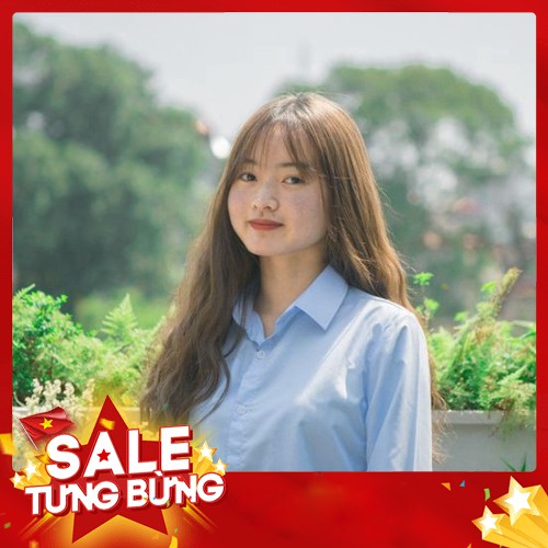 -Hàng nhập khẩu Áo sơ mi nữ tay dài dáng công sở, chất liệu chống nhăn (xanh nhạt) Liên hệ mua hàng 084.209.1989
