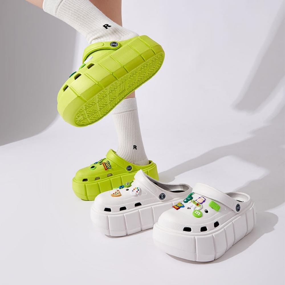 Dép sục nữ EVA siêu nhẹ cao cấp tăng chiều cao 6cm có sticker dễ thương cực kì nổi bật