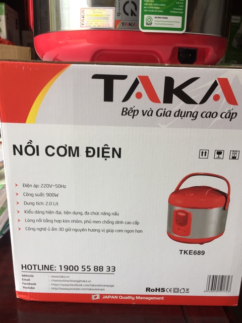 #Nồi_cơm_điện Taka TKE689 - 2 lít-LJ-MART