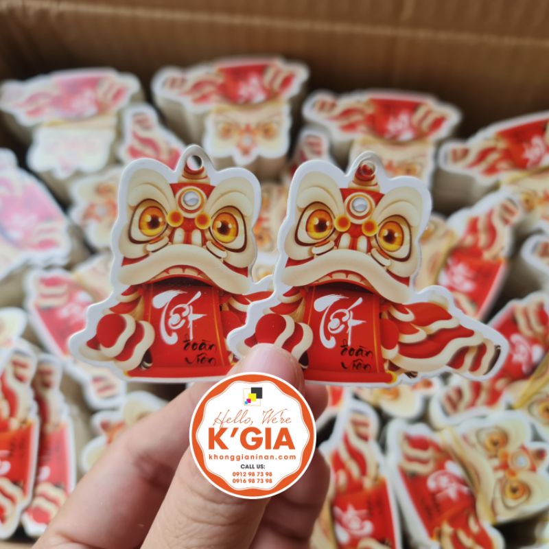 50tag treo hình lân trung thu / Tết / Năm Mớiq - chữ trên tag có thể thay đổi tùy lô