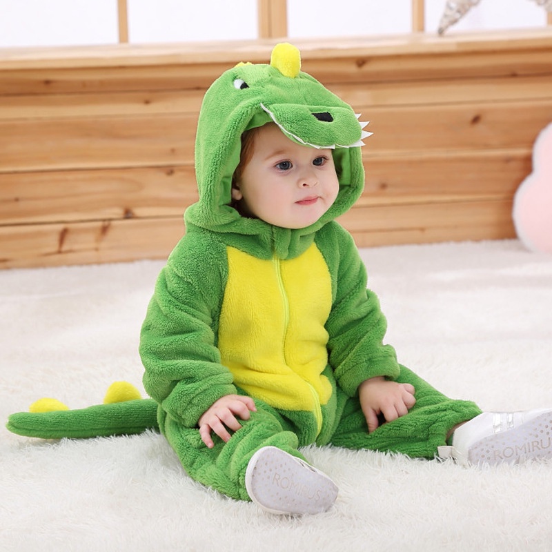 Bộ áo liền quần hình khủng long dễ thương cho bé trai