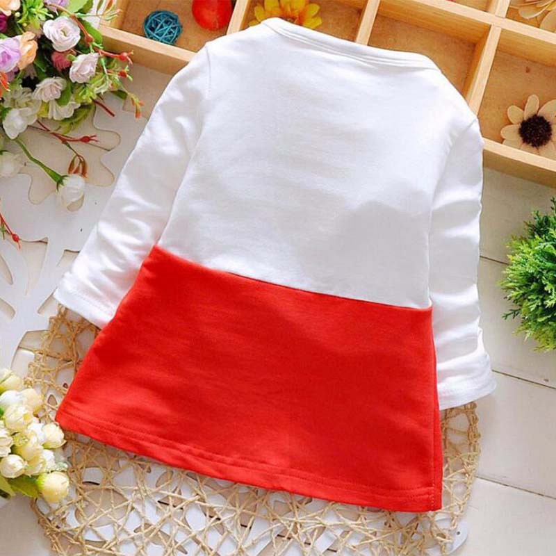 Đầm công chúa tay dài in hình mèo Minnie dễ thương cho bé