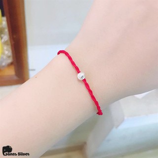 (SALE) Vòng Tay Bi Chỉ Đỏ May Mắn Bạc S925