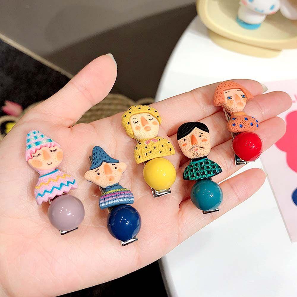 QQMALL Kẹp Tóc Đính Bóng Tròn Màu Kẹo Ngọt Thời Trang Hàn Quốc Cho Nữ