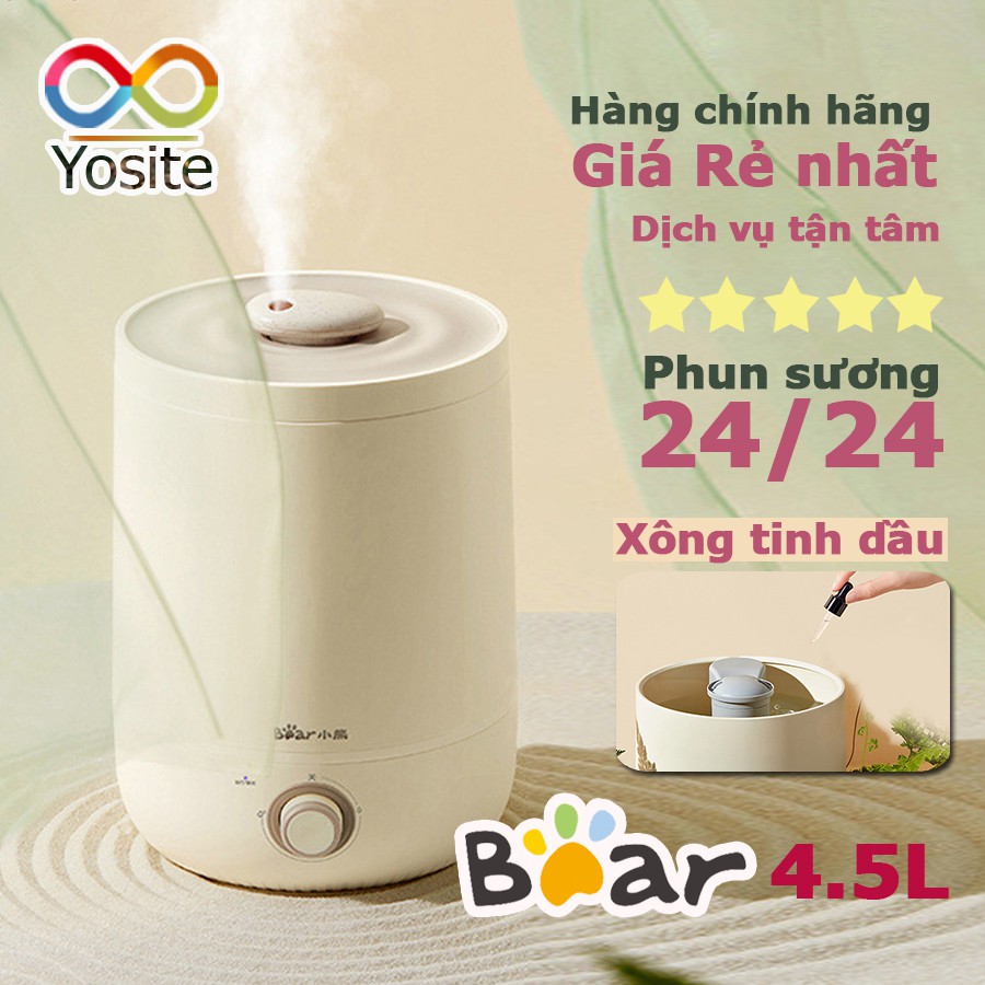 [Mã ELHA22 giảm 5% đơn 300K] [ ĐỜI MỚI NHẤT] MÁY PHUN SƯƠNG TẠO ẨM BEAR 5L BẢO HÀNH 12 THÁNG