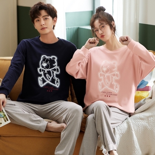 pyjama Pijama đồ ngủ Vải Satin Phong Cách Hàn Quốc Gợi Cảm Cho Nữ Đồ ngủ đôi đồ mặc nhà thu đông lụa cặp đôi cao cấp nam