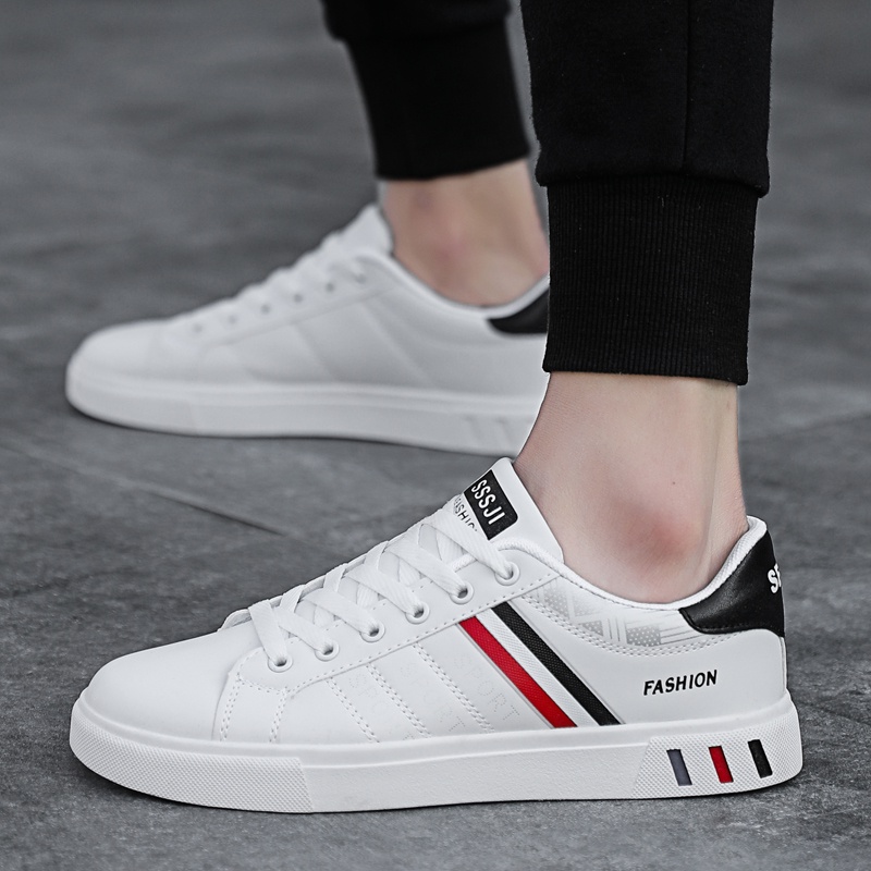 Giày Sneaker Thể Thao Nam G07 Da Cao Cấp Màu Trắng Đẹp Thời Trang Cho Học Sinh Sinh Viên A1