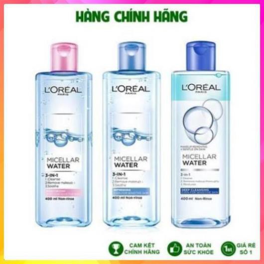Nước Tẩy Trang, Nước Tẩy Trang Loreal - L'Oreal Paris 3-in-1 Micellar Water, Top 3 Nước Tẩy Trang Tố