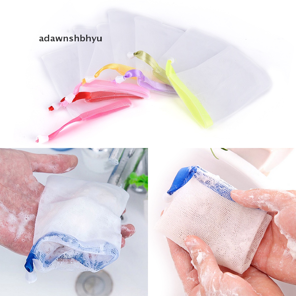 Set 5 Túi Lưới Tạo Bọt Rửa Mặt / Toàn Thân Tiết Kiệm Điện adawnshbhyu