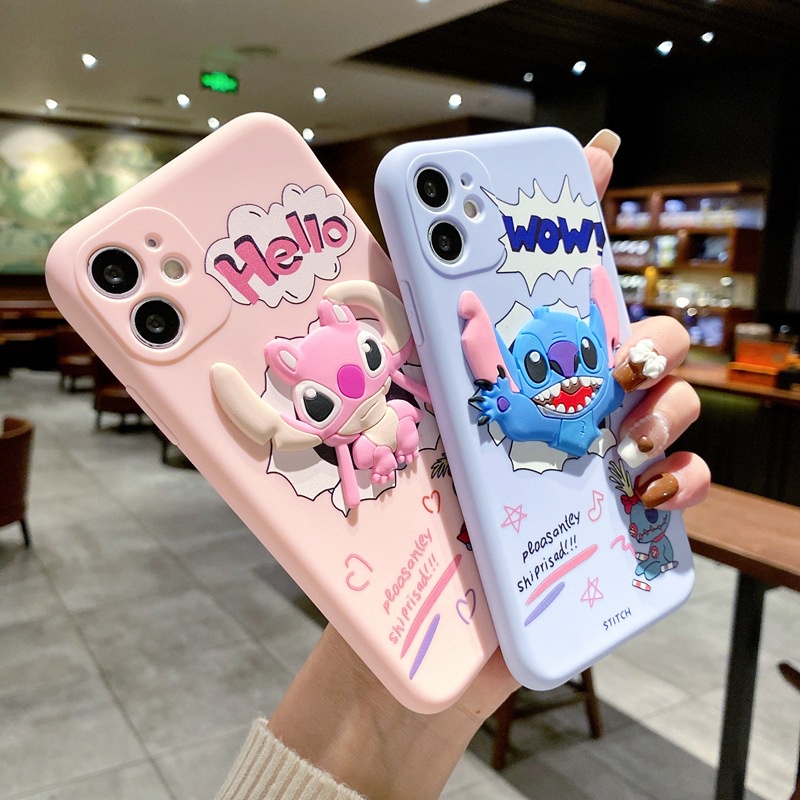 Ốp Điện Thoại In Hoạt Hình Stitch Đáng Yêu Cho Iphone11 12promax