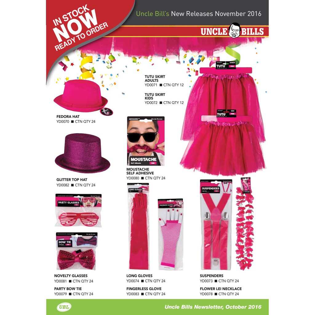 Nón Fedora Màu Hồng Uncle Bills YD0070