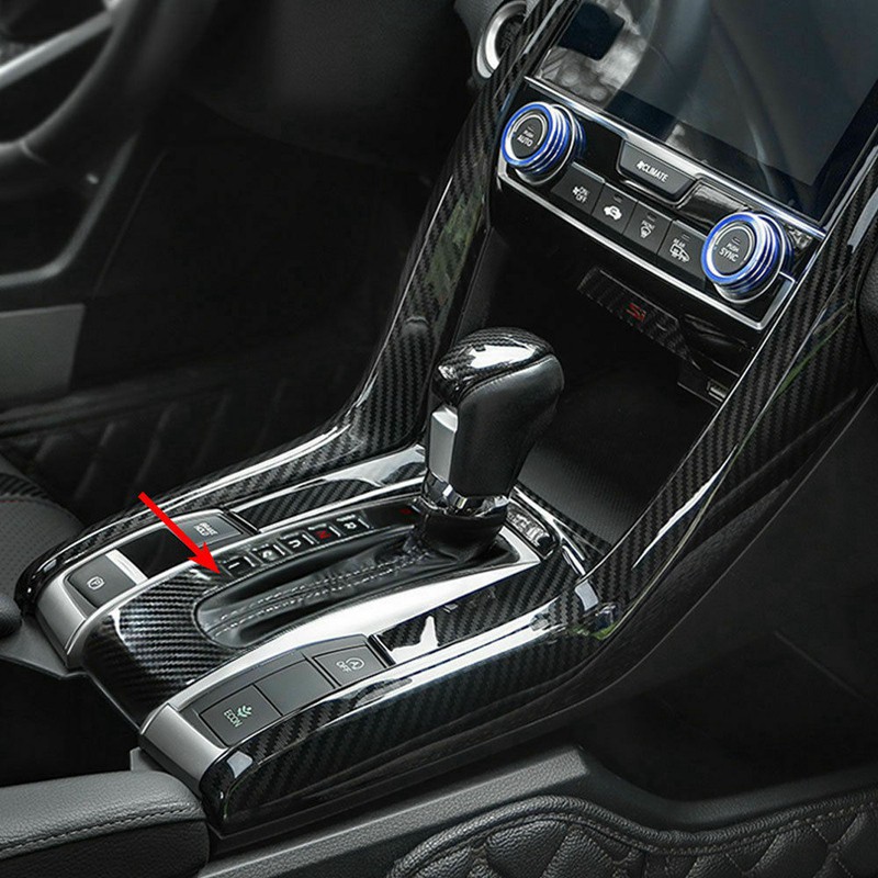 Ốp viền hộp cần số xe hơi Honda Civic 10th 2016-2018