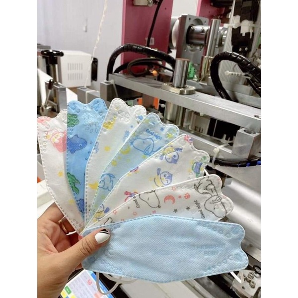 Set 50 khẩu trang 4D kf94 trẻ em hàng chính hãng