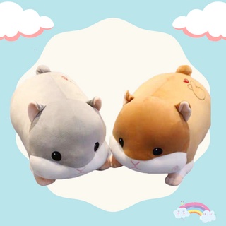 [CHUYÊN SỈ GIÁ SỐC] Thú Nhồi Bông Hình Chú Chuột Hamster Màu Xám Siêu Mịn 2 Size