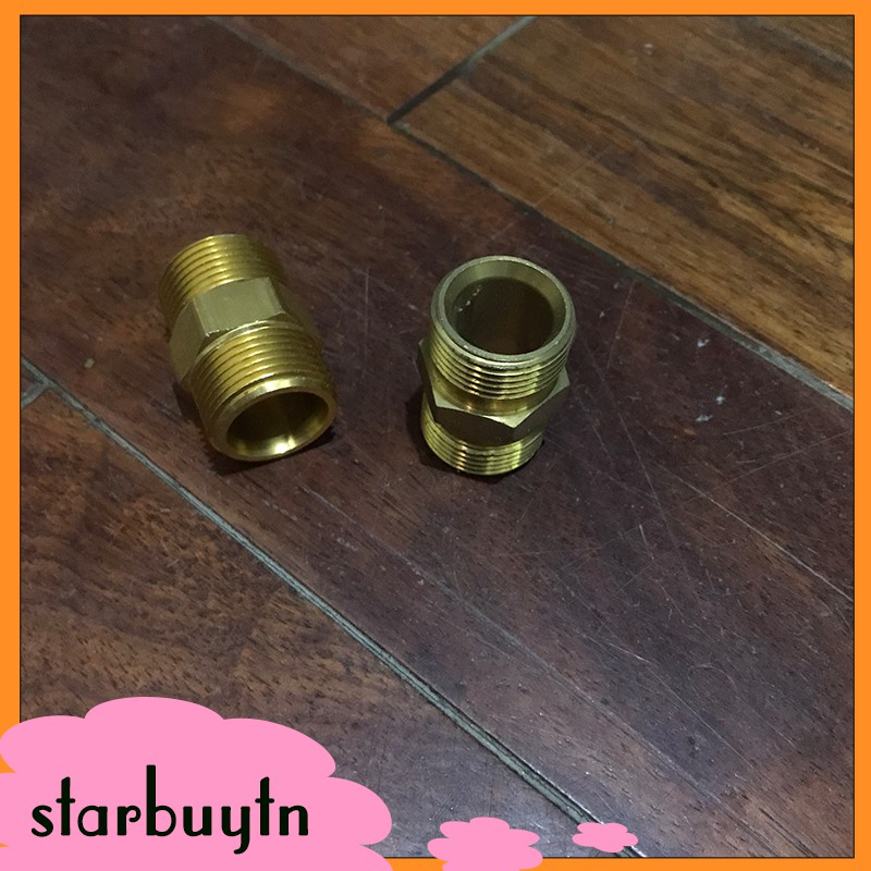 Đầu nối đồng ren 22 cho vòi rửa xe