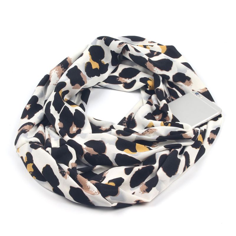 Khăn Choàng Cổ Hai Lớp Ẩn Có Khóa Kéo 180x50cm Cho Nữ