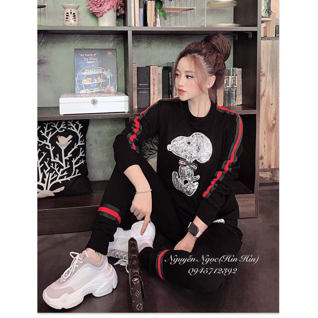 Sét Bộ Quần Áo Thun Da cá Tay Dài