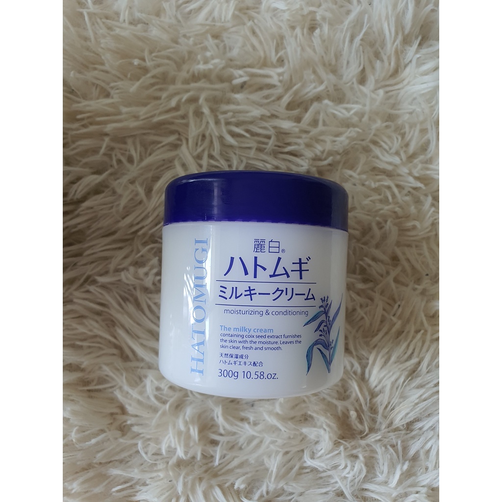 Kem Dưỡng Ẩm Trắng Sáng Da Toàn Thân Chiết Xuất Ý Dĩ Nhật Bản Reihaku Hatomugi Milky Cream 300g