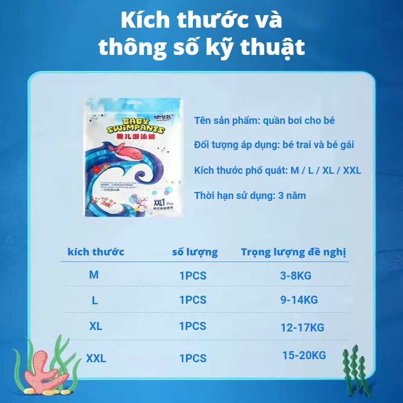 ĐóNg GóI RiêNg  Tã ChốNg ThấM Cho Trẻ Em Tã DùNg MộT LầN Tã Em Bé đI BơI Tã Em Bé