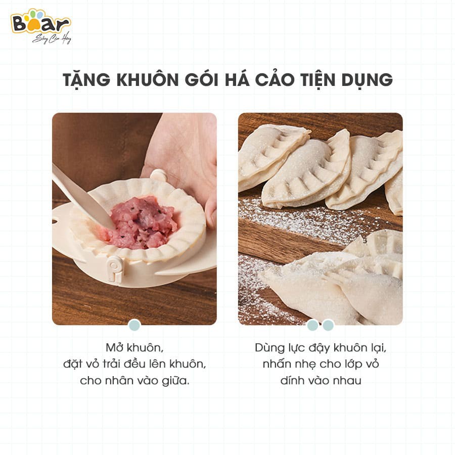 Máy xay thịt, Máy xay thịt đa năng, Bear QSJ-C04R8, Dung tích 2,5L - Bản Quốc Tế. Bảo Hành Chính Hãng 12 Tháng