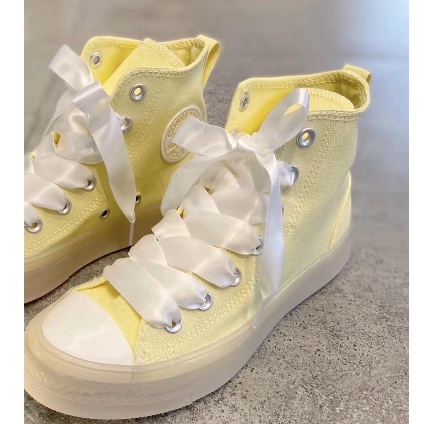 Converse Giày Thể Thao Cổ Cao Chất Liệu Lụa Siêu Nhẹ Thời Trang Unisex-1516