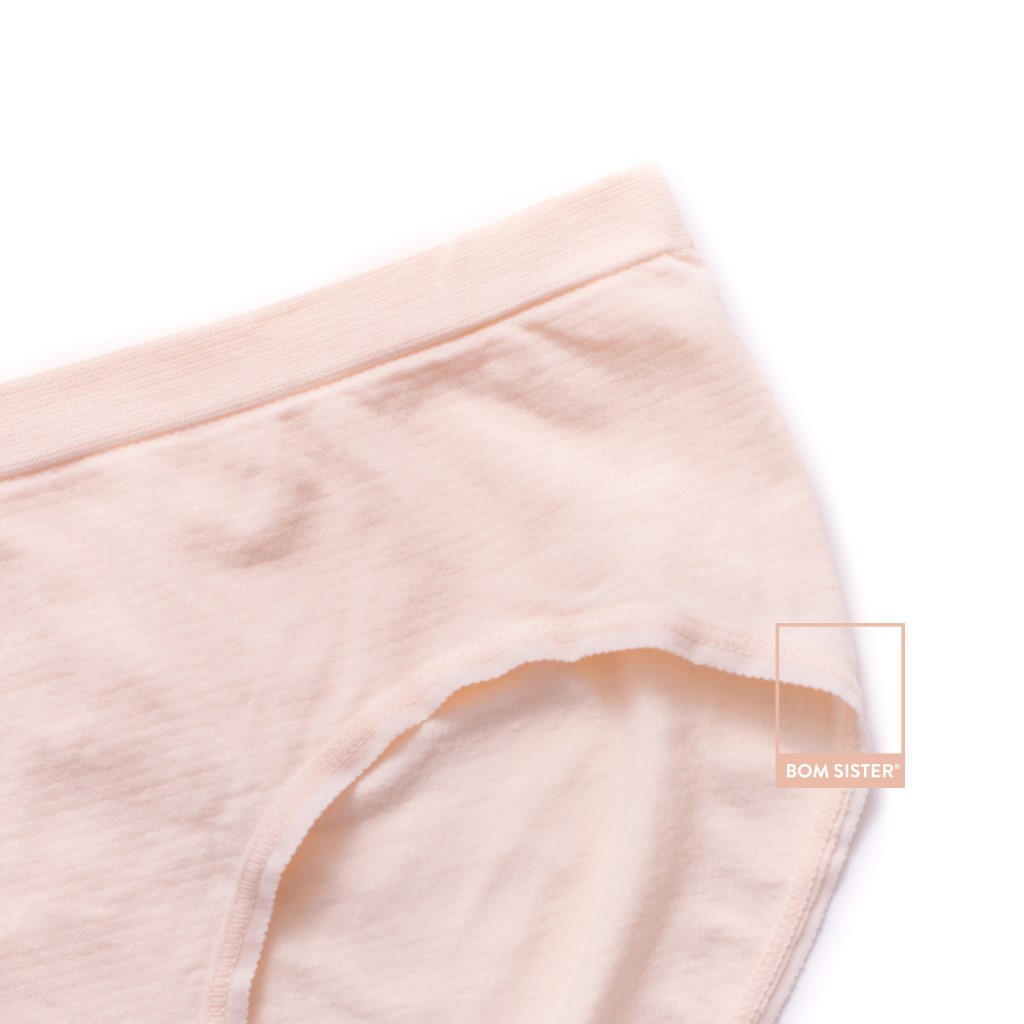 [Mã FAMALLT5 giảm 15% đơn 150k] Quần lót cotton pha màu trơn lưng vừa BOM SISTER Q1102 | BigBuy360 - bigbuy360.vn