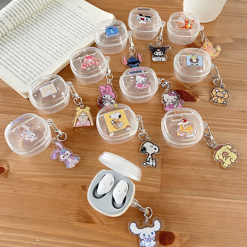 Vỏ Bọc Hộp Sạc Tai Nghe Baseus WM01 WM02 Bằng TPU Trong Suốt Chống Rơi Chống Va Chạm Hình Hello Kitty Dễ Thương