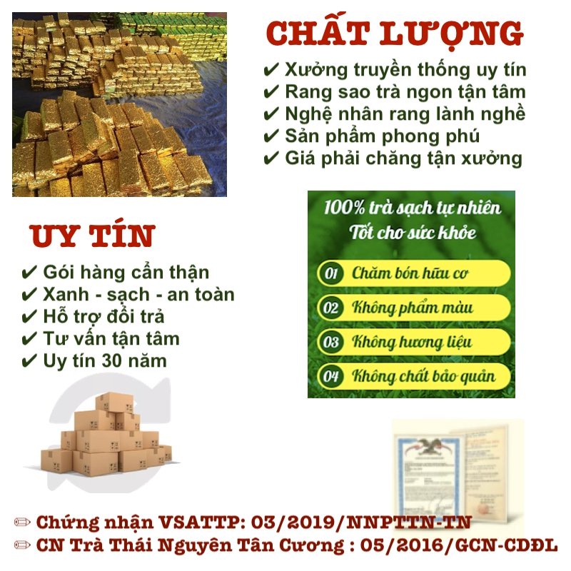 Trà Bắc Thái Nguyên ngon tận xưởng 100g, chè xanh Tân Cương Thái Nguyên rang sao thủ công thơm hậu ngọt TRÀ MINH AN
