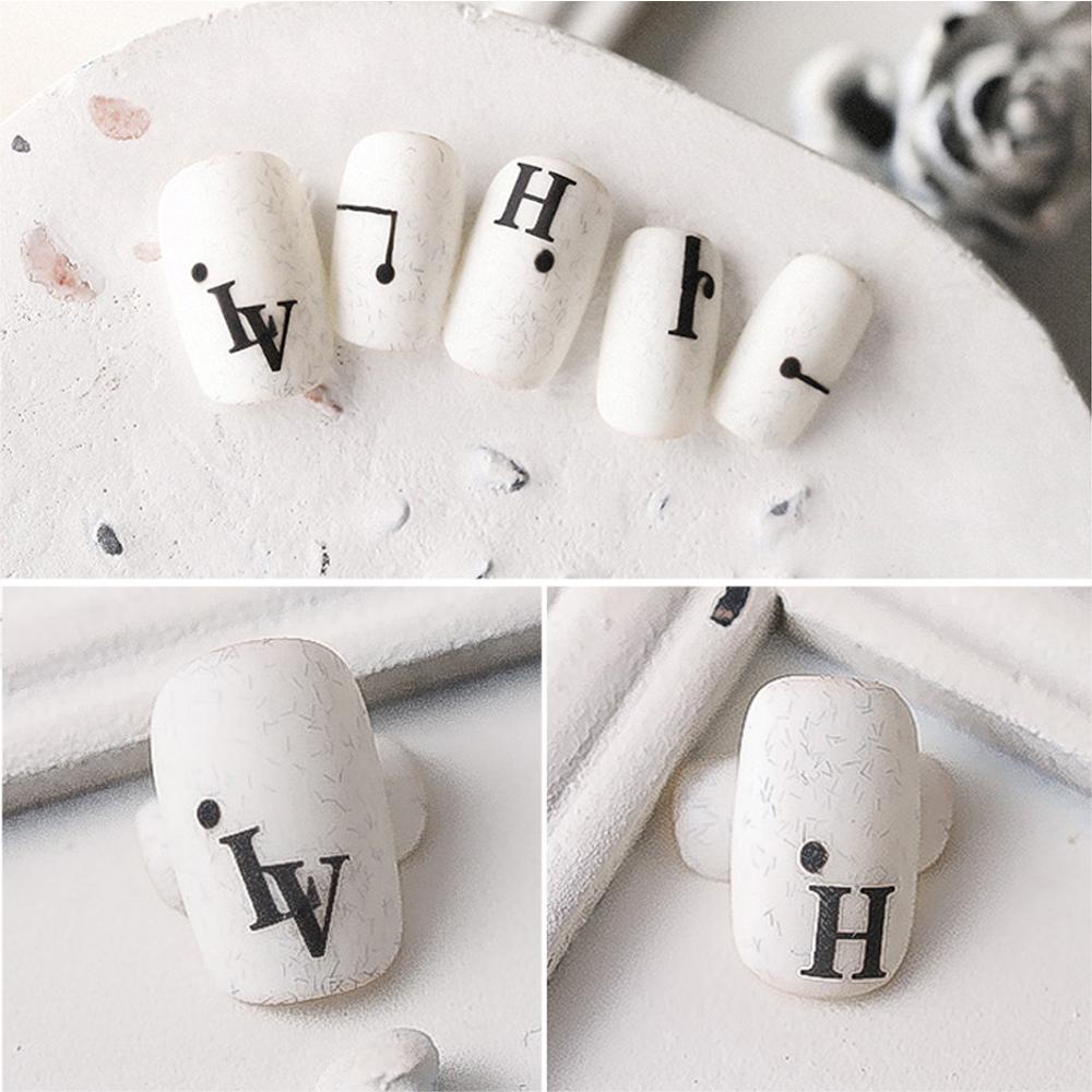 AROMA Miếng Dán Trang Trí Móng Tay 3D DIY Hình Chữ Cái Tiếng Anh Độc Đáo