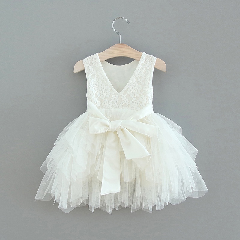Đầm Xòe Tutu Nhiều Lớp Thêu Hoa Thắt Nơ Phong Cách Cổ Điển Giáng Sinh Dành Cho Bé Gái NNJXD