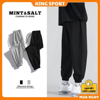 Quần jogger ống rộng unisex KING SPORT bo gấu dáng thể thao suông nam nữ