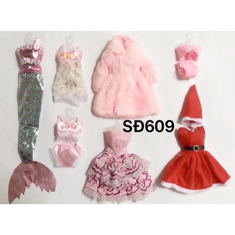 quần áo búp bê 30 cm - combo 6 loại quần áo