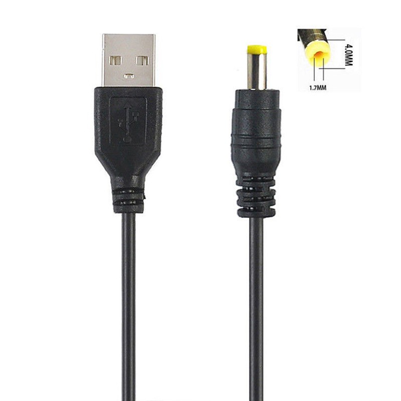 Dây Cáp Sạc Nối Đầu USB Sang Đầu Giắc Cắm Điện DC Hình Trụ 2.5/3.5/4.0/5.5mm 5V Màu Đen