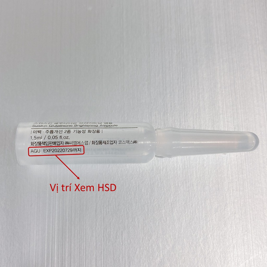Bộ 2 ống Tinh chất dưỡng trắng Suiskin Glutathione Brightening Ampoule (1.5ml/chai)