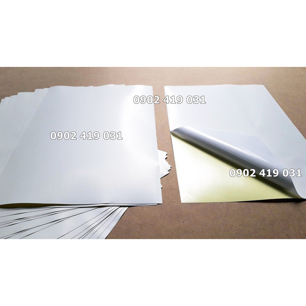 Giấy in decal đế vàng A4