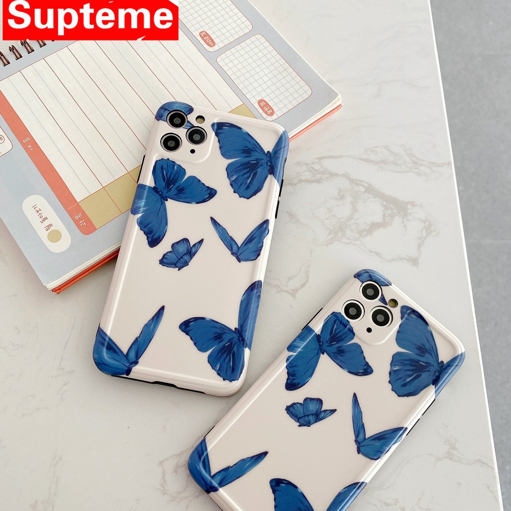 Ốp Điện Thoại Hình Bướm Xanh Thời Trang Cho Iphone 11 Pro Max Xr Xs I 7 P I 8 Se 2 | BigBuy360 - bigbuy360.vn