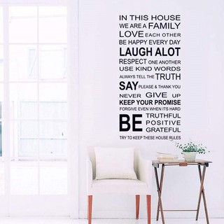 decal dán tường chữ in this house