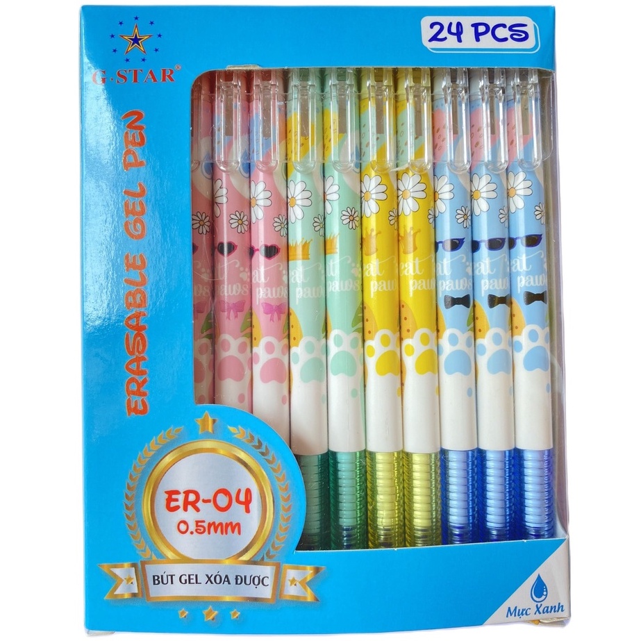 Set 4 cây bút gel bấm xoá được ER 04 loại tốt mực nhiều