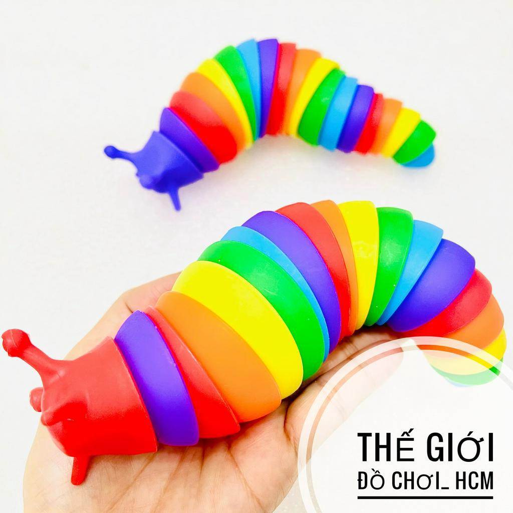 [RẺ- GIẢM STRESS] Đồ chơi con sâu phát sáng nhiều màu, vui nhộn, giúp giảm căng thẳng dành cho cả người lớn và trẻ em