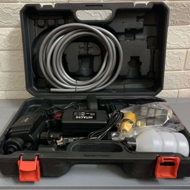 Máy rửa xe chạy pin HITACHI 199V pin chuẩn 10 Cell bảo hành 12 tháng