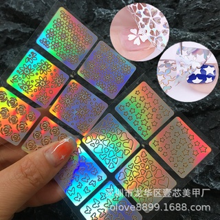 Set 5 Tấm Mẫu Dán Vẽ Móng Nghệ Thuật Trang Trí Móng Tay