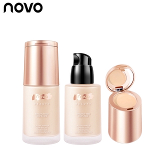 [Hàng mới về] Bộ sản phẩm Novo 2 Trong 1 gồm kem nền dạng lỏng và kem che khuyết điểm lâu trôi