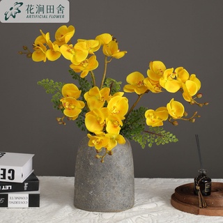 CÀNH LAN HỒ ĐIỆP 2 NHÁNH [Hoa lụa cao cấp Lachance ]