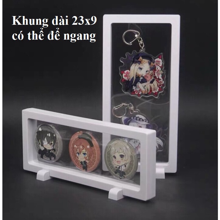 Khung trưng bày huy hiệu, keyring, figure