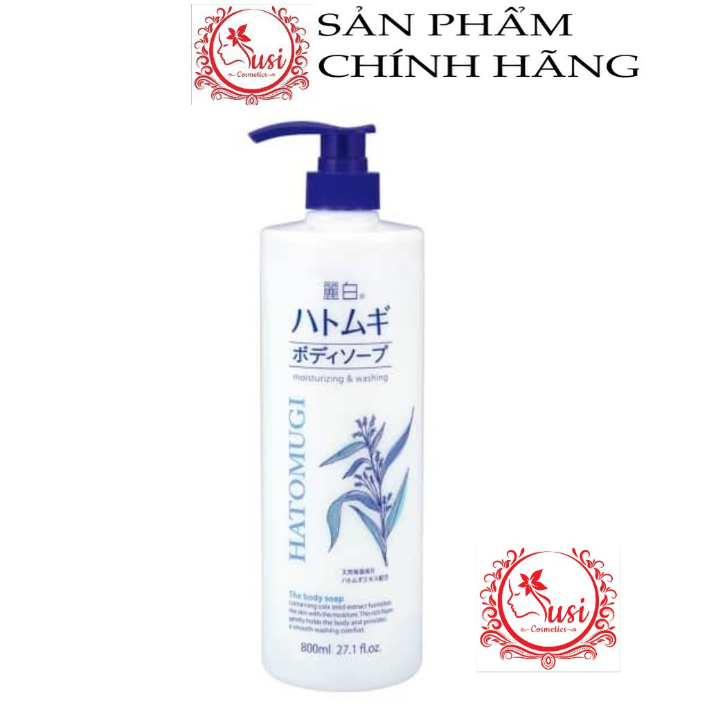 Sữa Tắm Trắng Da Hatomugi Moisturizing Washing 800ml